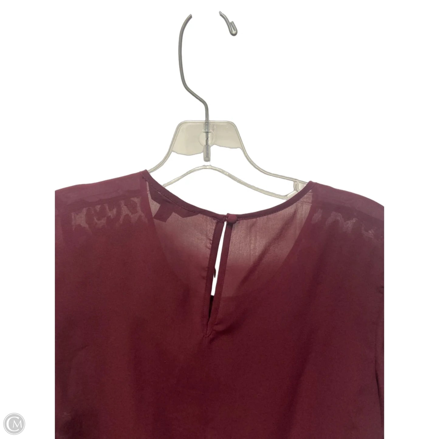 Top Short Sleeve By Banana Republic In Maroon, Size: Xsp