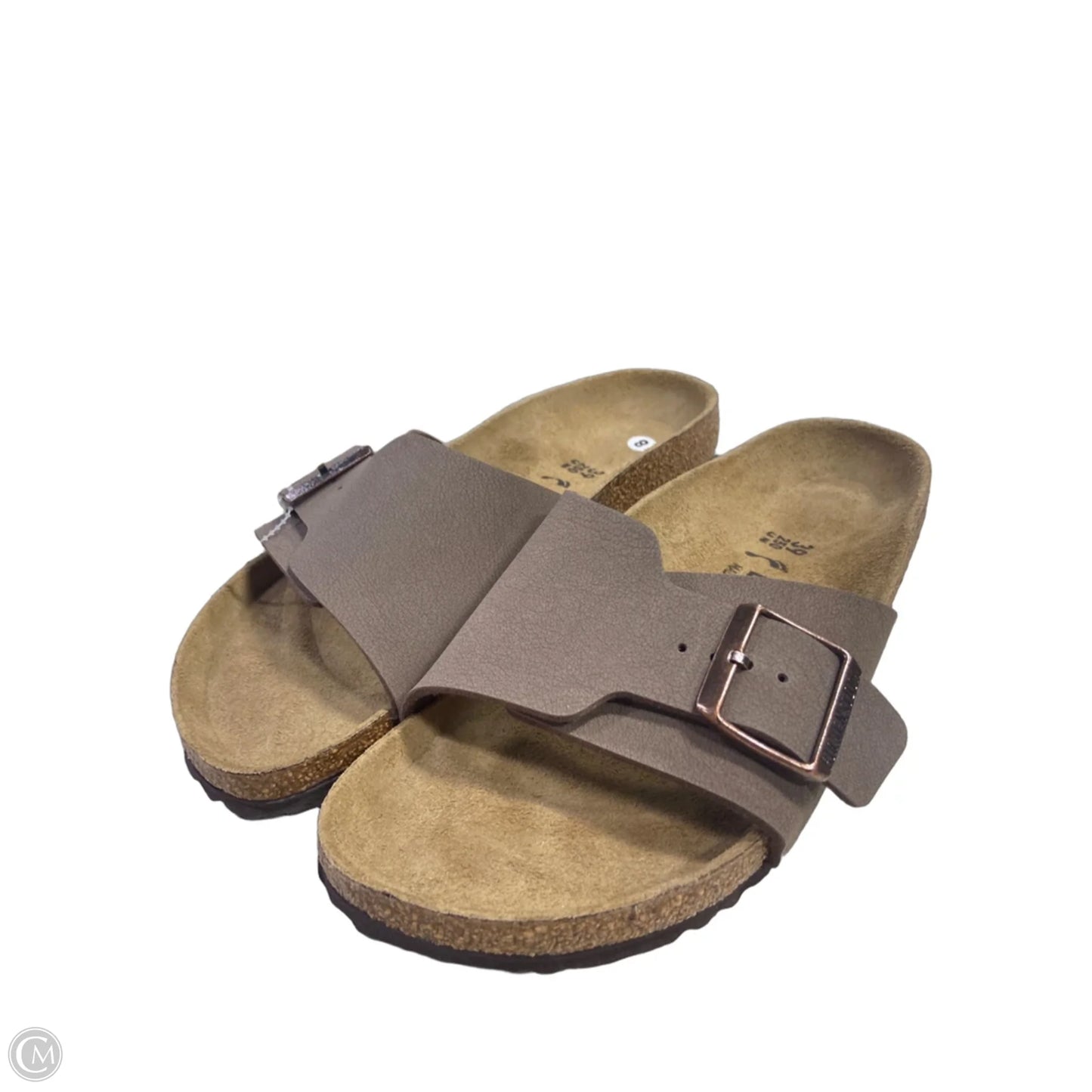 Sandals Flats By Birkenstock In Brown, Size: 8