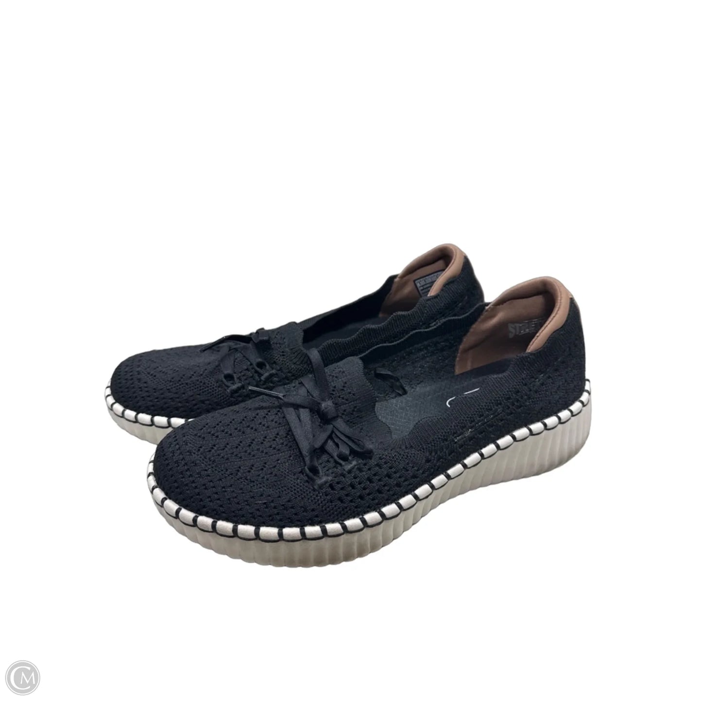 Shoes Flats By Skechers In Black & Cream, Size: 8.5