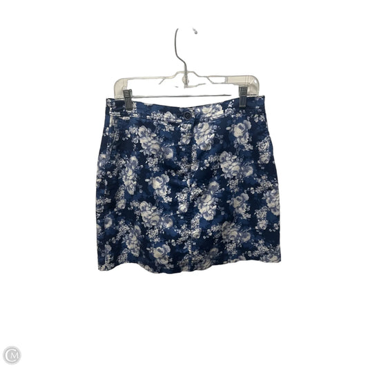 Skort By Karen Scott In Blue & White, Size: 8