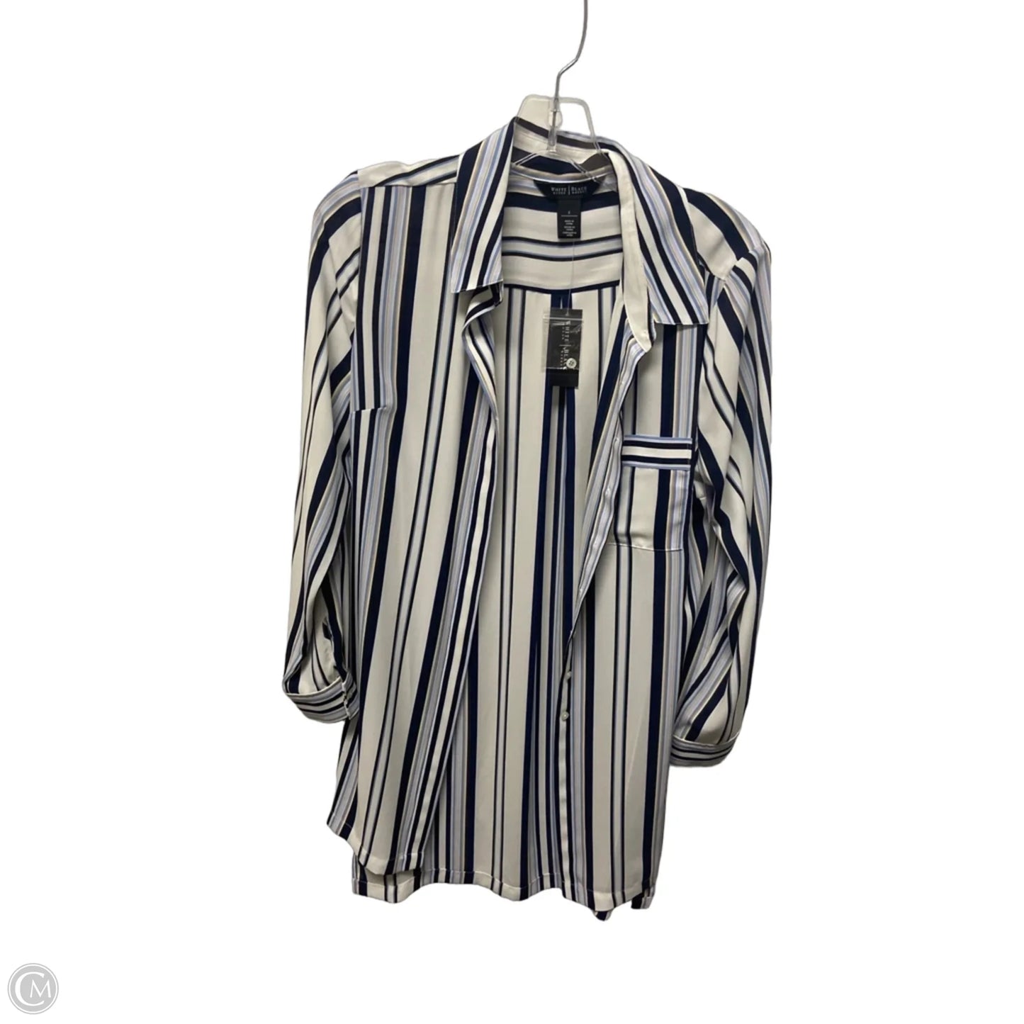 Dress Work By White House Black Market In Blue & White, Size: S