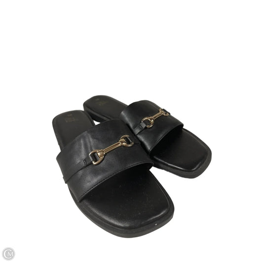 Sandals Flats By Time And Tru In Black, Size: 8.5