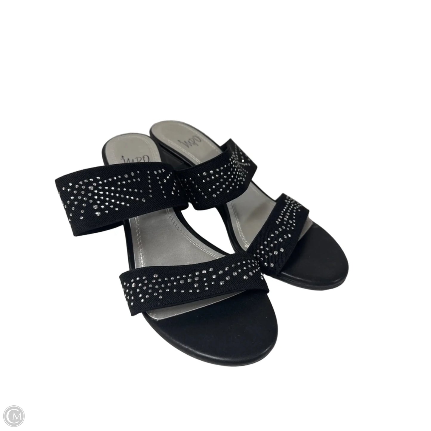 Sandals Heels Wedge By Impo In Black, Size: 7.5