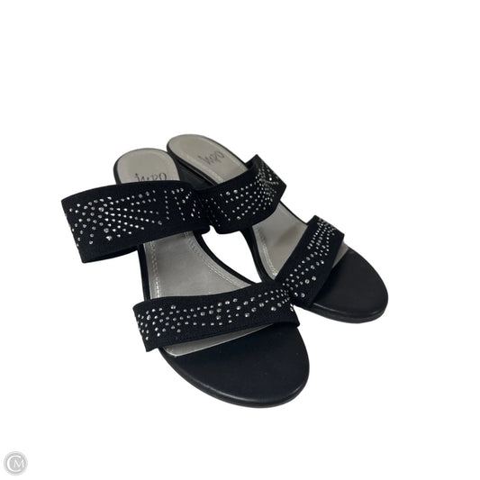 Sandals Heels Wedge By Impo In Black, Size: 7.5