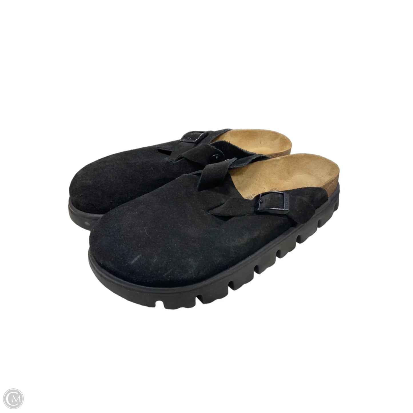 Sandals Flats By Birkenstock In Black, Size: 8