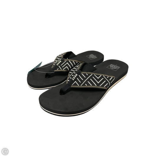 Sandals Flip Flops By Reef In Black, Size: 8
