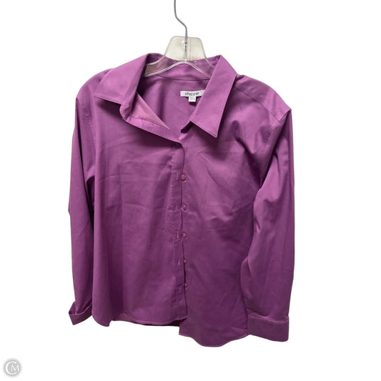 Top Long Sleeve Basic By Chicos In Purple, Size: L