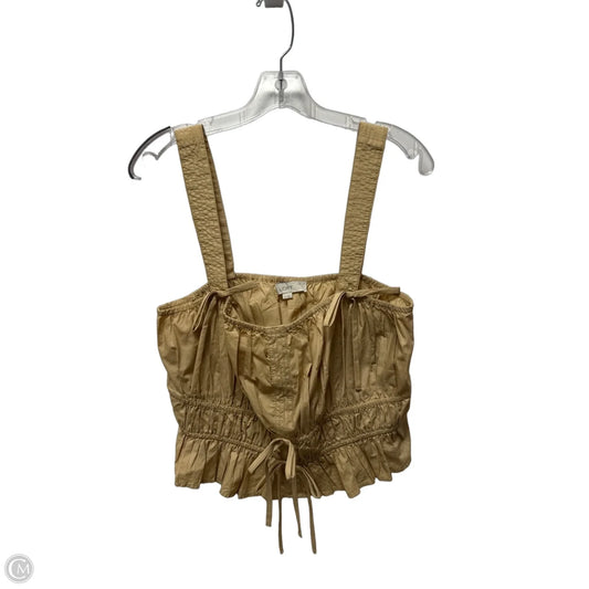 Top Sleeveless By Loft In Tan, Size: Xl