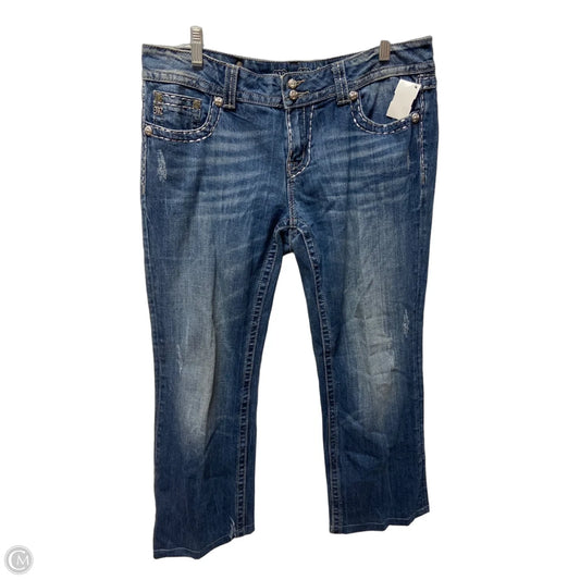 Jeans Straight By Miss Me In Blue Denim, Size: 14