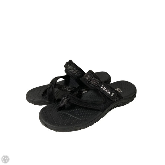 Sandals Flats By Skechers In Black, Size: 10