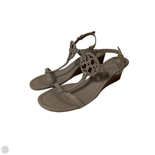 Sandals Designer By Tory Burch In Taupe, Size: 9