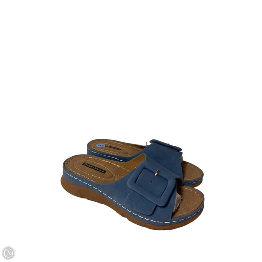 Sandals Flats By Clothes Mentor In Blue, Size: 6