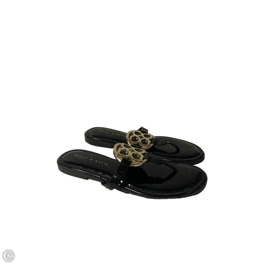 Sandals Flip Flops By Kelly And Katie In Black, Size: 8.5