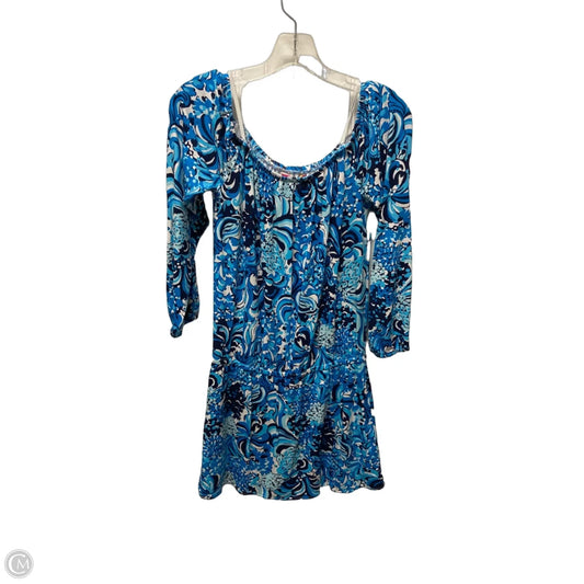 Dress Designer By Lilly Pulitzer In Blue & White, Size: S