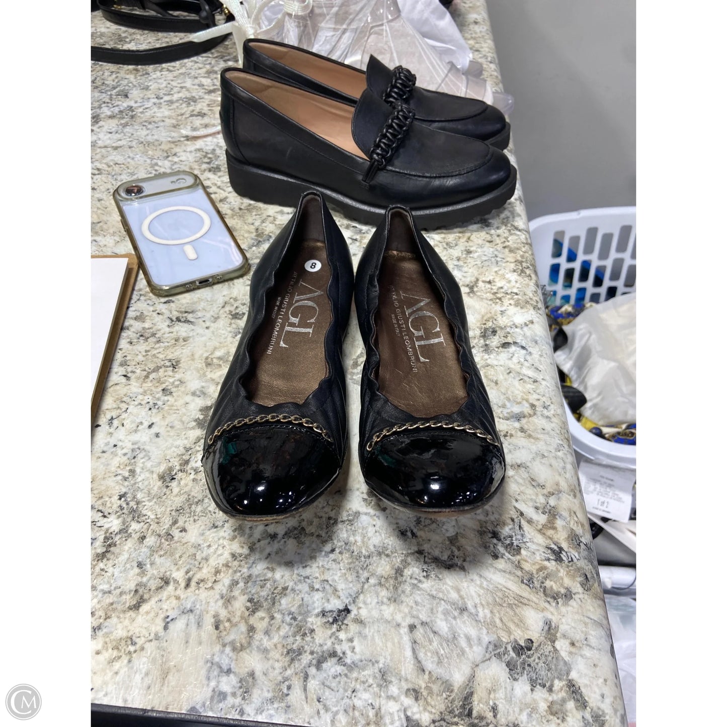 Shoes Flats By Agl In Black, Size: 8