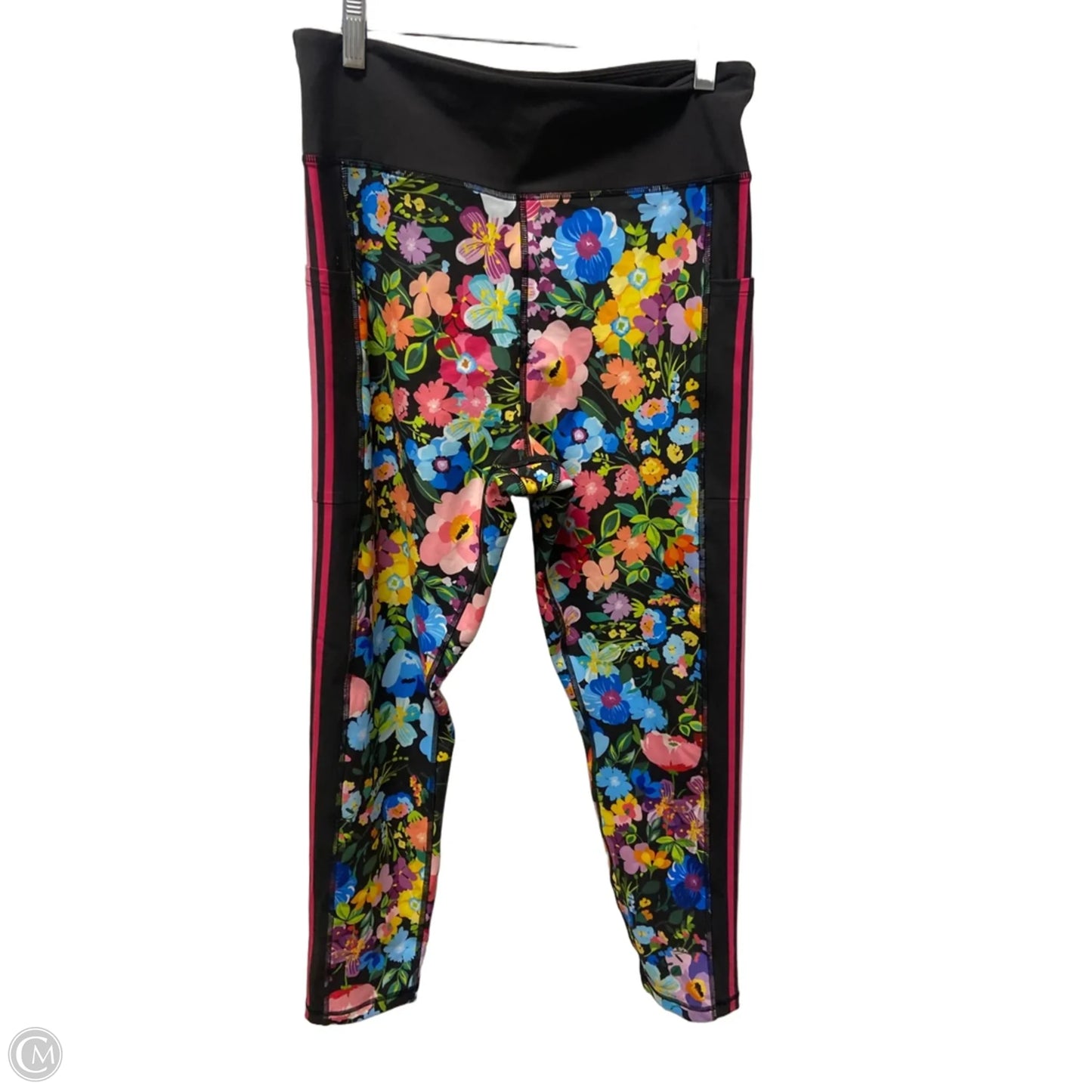 Athletic Leggings By Johnny Was In Floral Print, Size: L