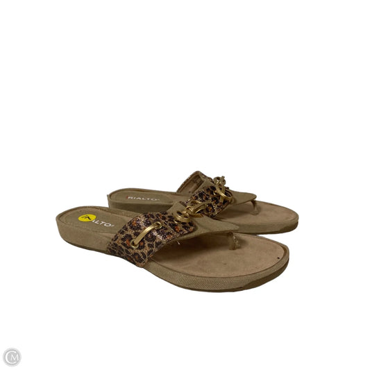 Sandals Flip Flops By Rialto In Animal Print, Size: 7