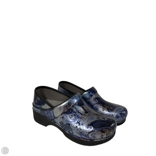 Shoes Heels Block By Dansko In Blue & Grey, Size: 9.5