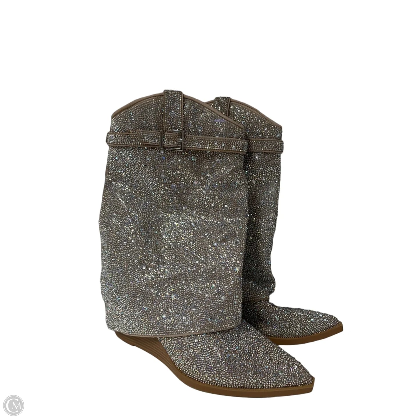 Boots Mid-calf Flats By Madden Girl In Beige, Size: 10