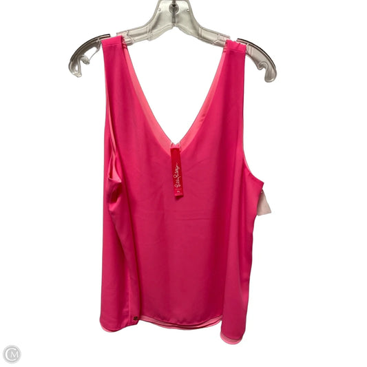 Top Sleeveless Designer By Lilly Pulitzer In Pink, Size: Xl