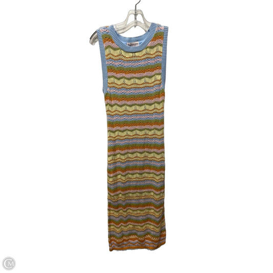 Dress Casual Midi By Cmc In Multi-colored, Size: L