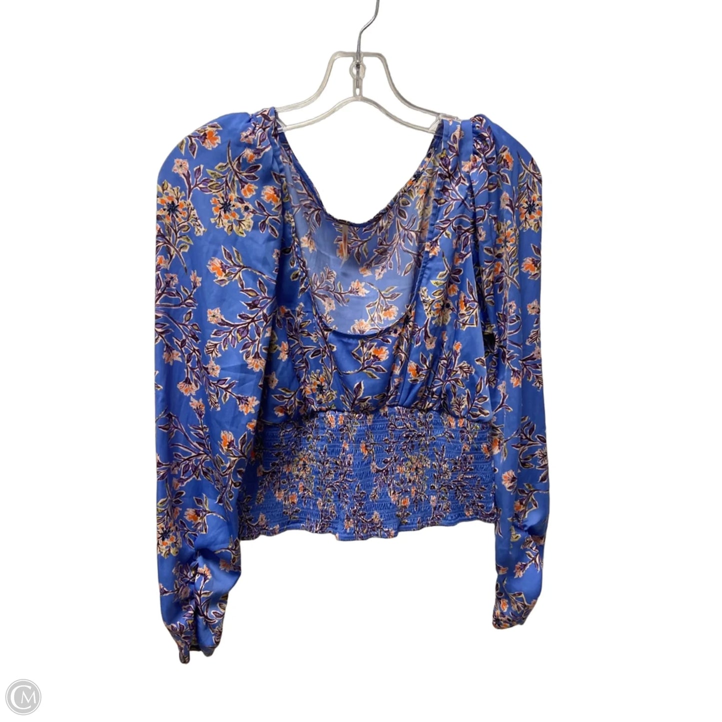 Top Long Sleeve By Free People In Blue, Size: L