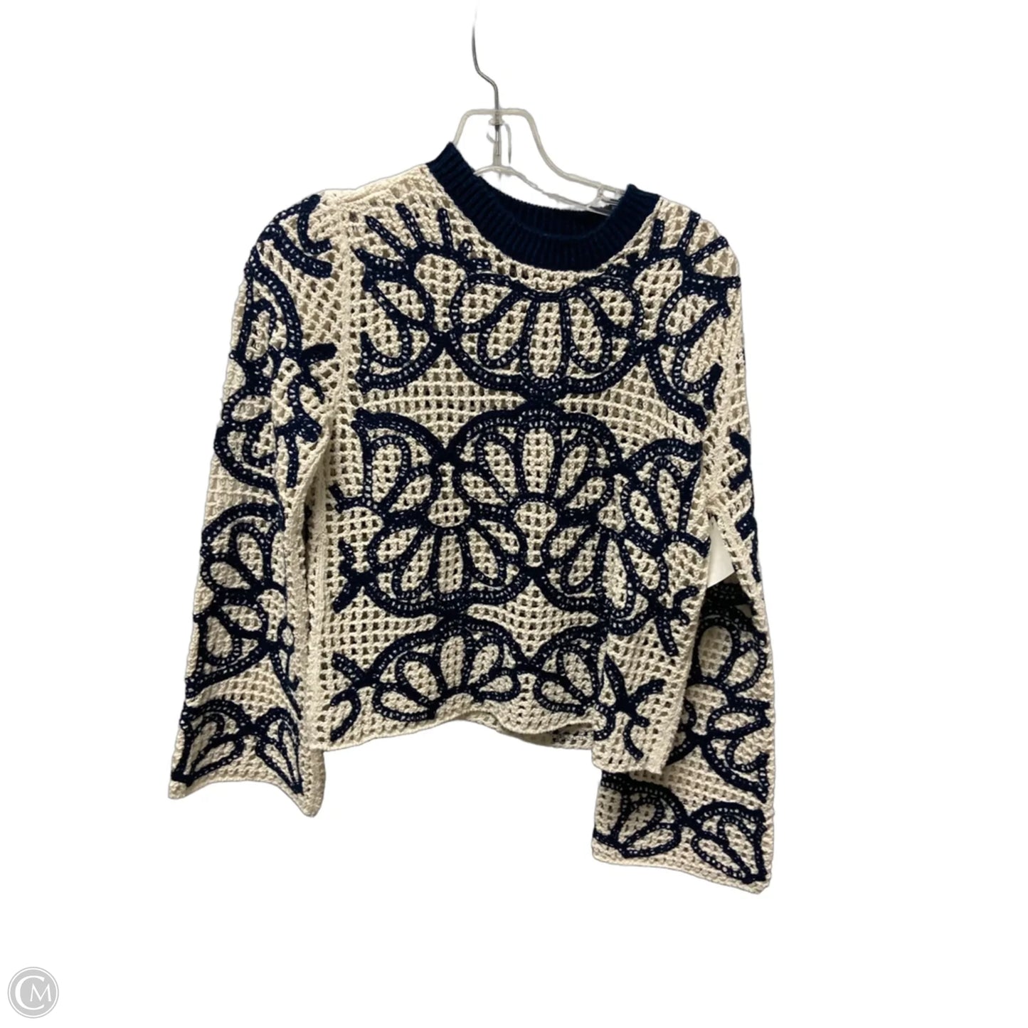 Sweater By Madewell In Blue & White, Size: Xs