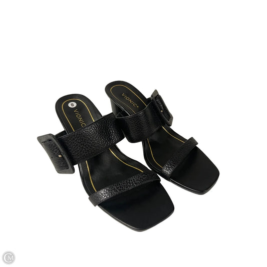 Sandals Heels Block By Vionic In Black, Size: 8