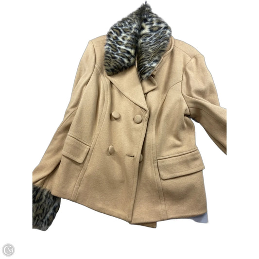 Coat Peacoat By Inc In Tan, Size: Xl