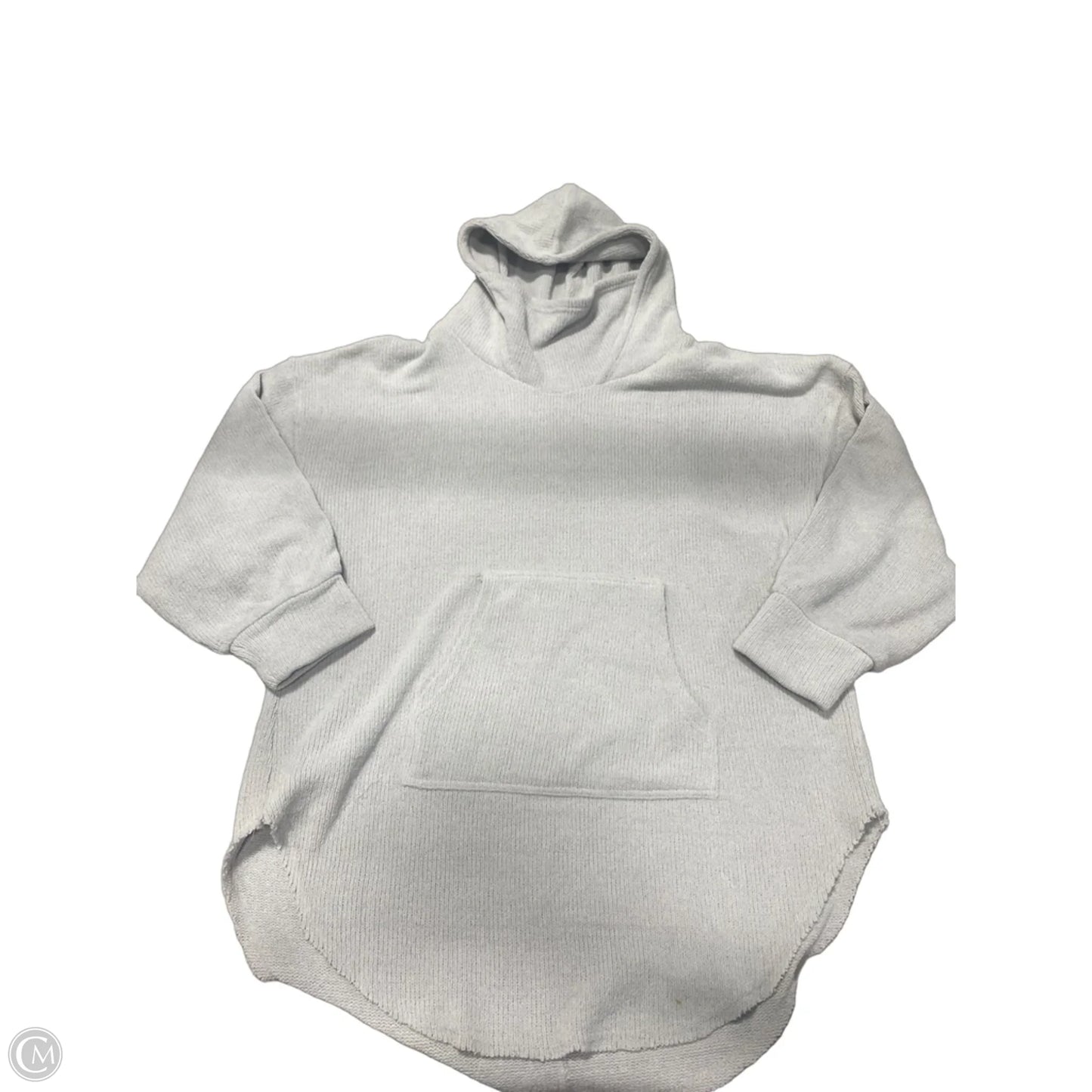Sweatshirt Hoodie By Free People In Grey, Size: L