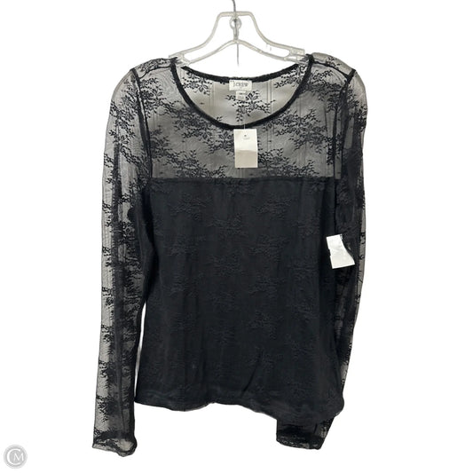 Top Long Sleeve By J. Crew In Black, Size: M