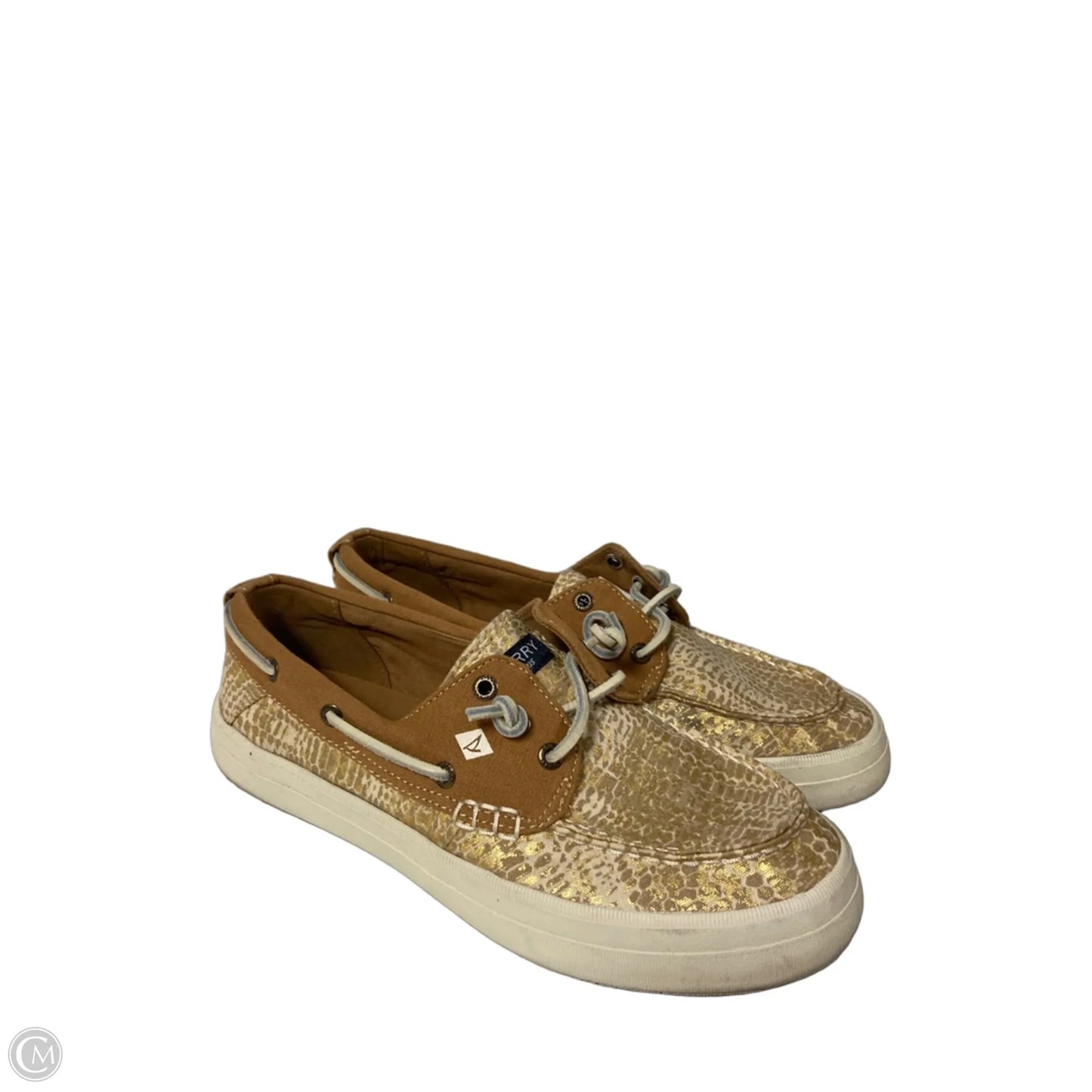 Shoes Flats By Sperry In Tan & White, Size: 8.5