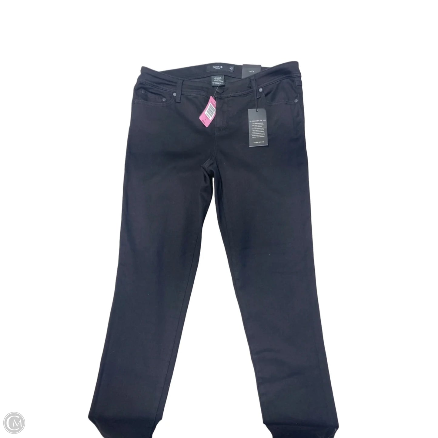 Jeans Straight By Torrid In Black Denim, Size: 14
