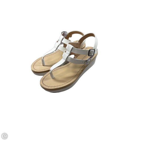 Sandals Heels Wedge By Journee In White, Size: 8