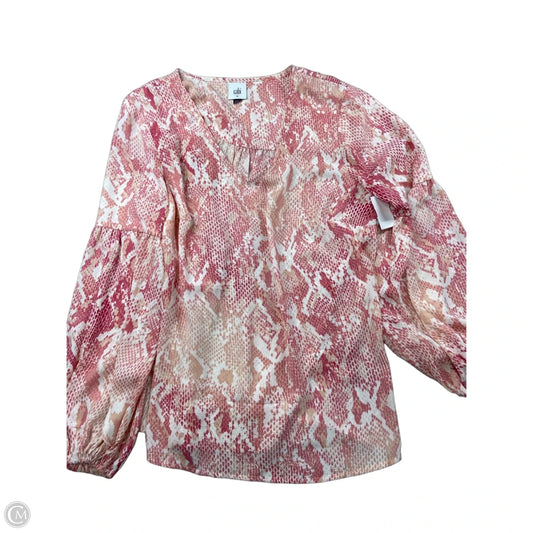 Top Long Sleeve By Cabi In Pink, Size: M