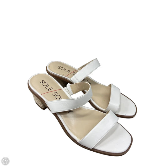 Sandals Heels Wedge By Sole Society In Cream, Size: 10