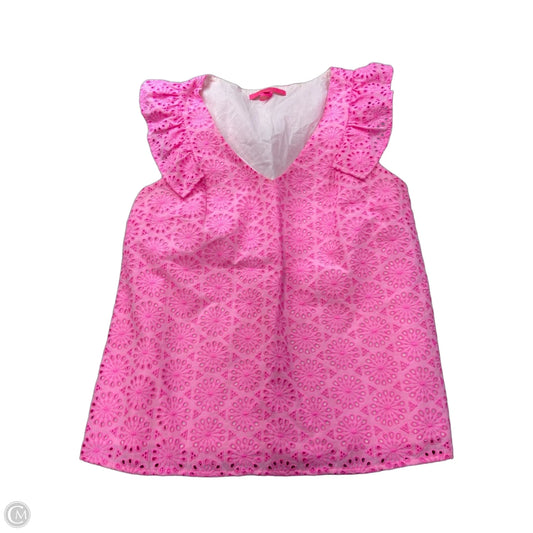 Top Sleeveless Designer By Lilly Pulitzer In Pink, Size: M