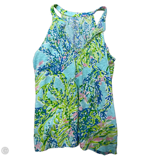 Top Sleeveless Designer By Lilly Pulitzer In Blue & Green, Size: M