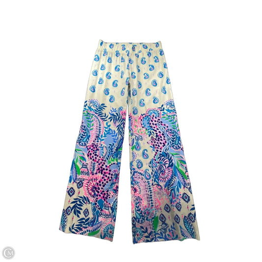 Pants Designer By Lilly Pulitzer In Blue & Cream, Size: 8