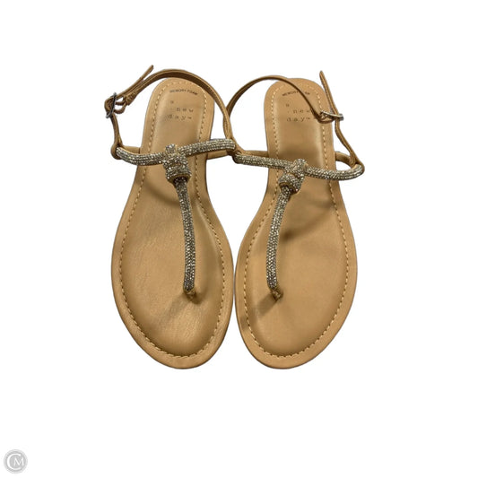 Sandals Flats By A New Day In Tan, Size: 7