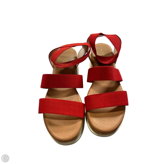 Sandals Flats By Dream Pairs In Red, Size: 7
