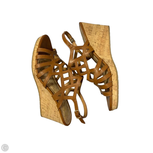 Sandals Heels Wedge By White Mountain In Tan, Size: 8