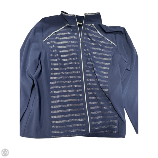 Athletic Jacket By Zenergy By Chicos In Navy, Size: Xl