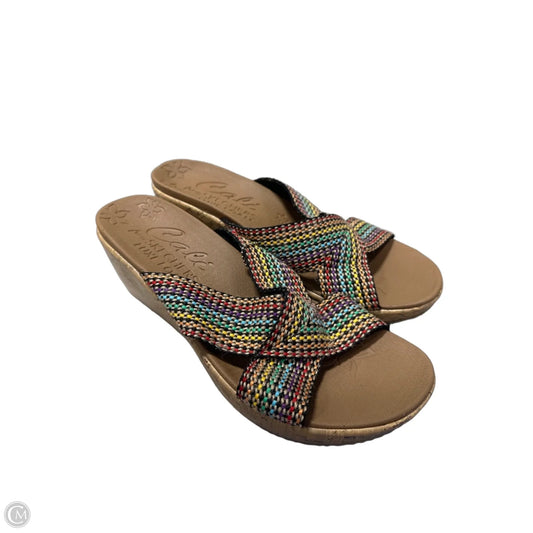 Sandals Heels Wedge By Skechers In Multi-colored, Size: 11