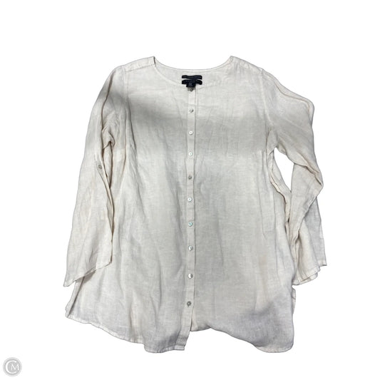Top Long Sleeve By Tahari In Cream, Size: 1x