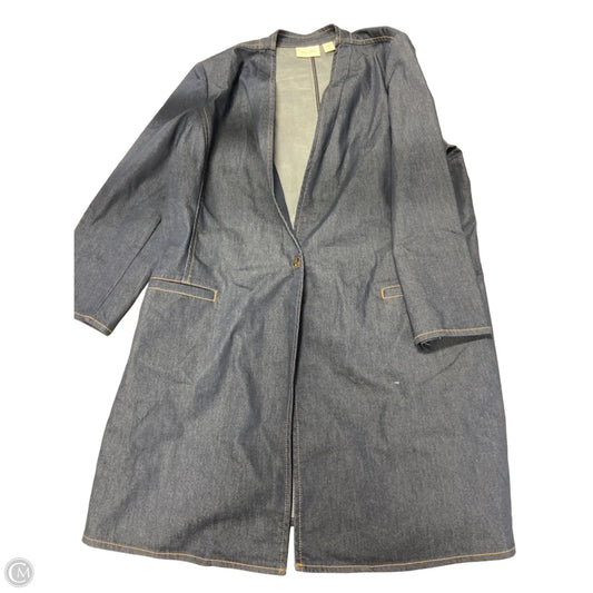 Blazer By Chicos In Blue Denim, Size: Xl