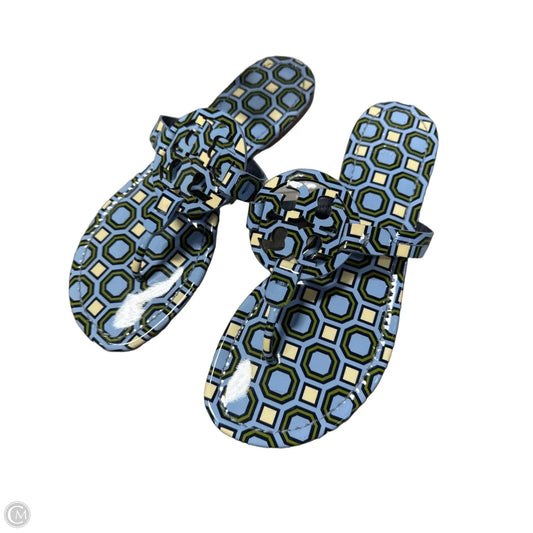 Sandals Designer By Tory Burch In Blue & Green, Size: 8.5
