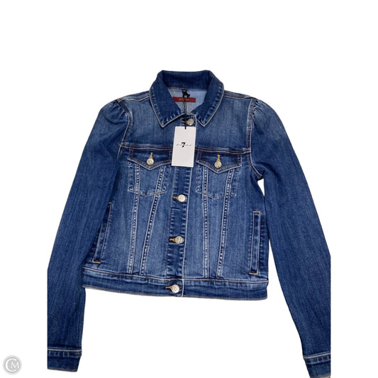 Jacket Denim By 7 For All Mankind In Blue Denim, Size: Xxs
