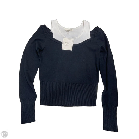 Sweater By Clothes Mentor In Black & White, Size: S