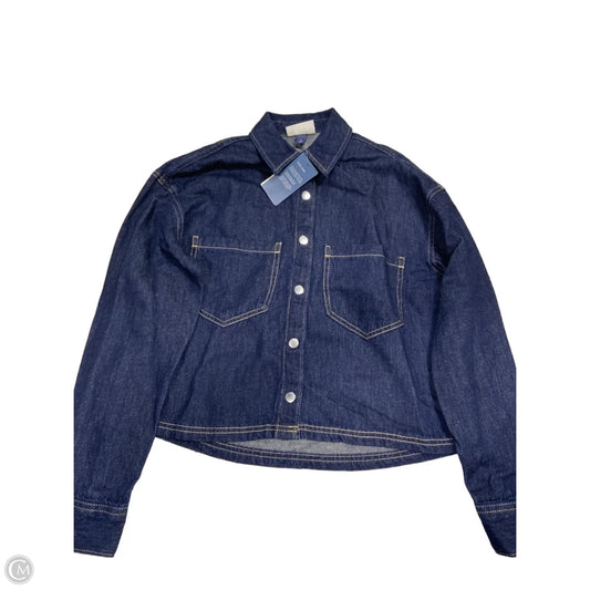 Top Long Sleeve By Universal Thread In Blue Denim, Size: Xs
